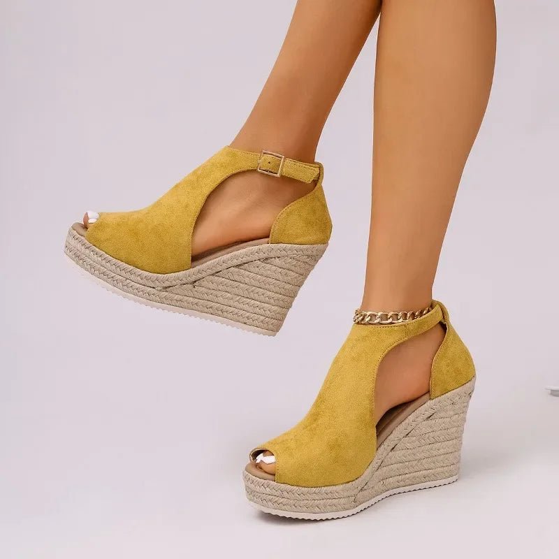 Plus Size Dames Sandalen met Peep Toe en Platform Hak – Comfortabele Zomer Sandalen Dames - Dames - Schoenen