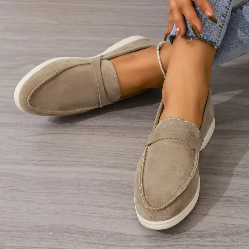 Stijlvolle Damesschoenen Slip - On Loafers met Lage Hak en Vierkante Neus – Comfortabele Dames Schoenen in Diverse Kleuren - Dames - Schoenen