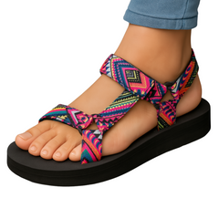 Orthopedische Sandalen Dames – Comfortabele Instapbanden en Kleurrijk Design