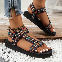 Orthopedische Sandalen Dames – Comfortabele Instapbanden en Kleurrijk Design