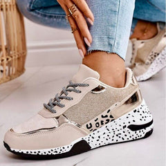 Orthopedische Sneakers Dames met Ergonomische Zool – Lichtgewicht, Ademend en Modieus in Goud en Grijs-1
