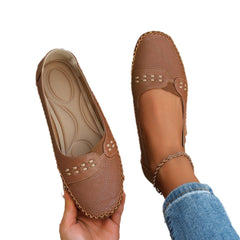 Vintage Orthopedische Leren Loafers Dames – Ademend, Lichtgewicht & Pijnverlichtend