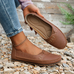 Vintage Orthopedische Leren Loafers Dames – Ademend, Lichtgewicht & Pijnverlichtend