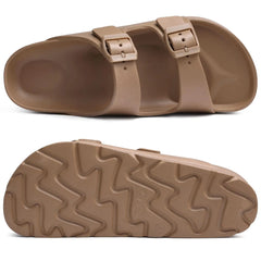 Dames Platform Sandalen – Lichtgewicht Comfort Foam Slides met Dikke Zool en Verstelbare Gesp