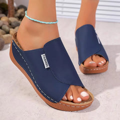 Dames Wedge Sandalen – Comfortabele Zomerslippers met Open Teen en Sleehak