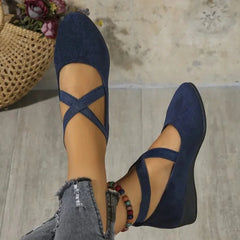 Dames Puntige Loafers – Effen Kleur Casual Instapschoenen met Rubberen Zool