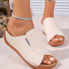 Dames Wedge Sandalen – Comfortabele Zomerslippers met Open Teen en Sleehak