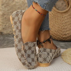 Dames Loafers met Print – Zachte Instapschoenen met Antislip Zool