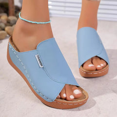 Dames Wedge Sandalen – Comfortabele Zomerslippers met Open Teen en Sleehak