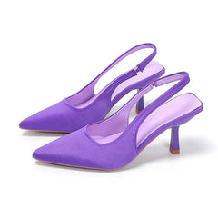 Dames Slingback Pumps – Puntige Zomersandalen met Kitten Heel voor Feest & Vrije Tijd