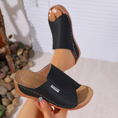 Dames Wedge Sandalen – Comfortabele Zomerslippers met Open Teen en Sleehak