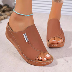 Dames Wedge Sandalen – Comfortabele Zomerslippers met Open Teen en Sleehak