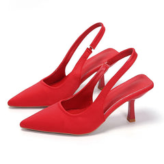 Dames Slingback Pumps – Puntige Zomersandalen met Kitten Heel voor Feest & Vrije Tijd