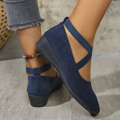 Dames Puntige Loafers – Effen Kleur Casual Instapschoenen met Rubberen Zool