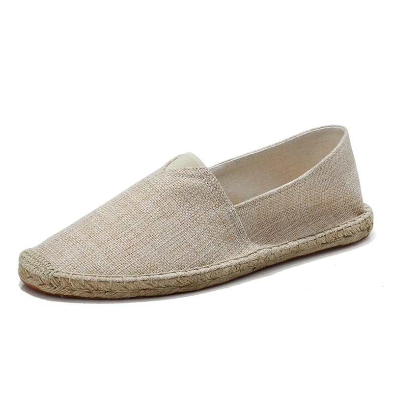 Comfortabele Dames Espadrilles – Slip-On Vlasschoenen met Platte Zool voor Zomer & Vrije Tijd