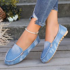 Dames Loafers met Print – Zachte Instapschoenen met Antislip Zool