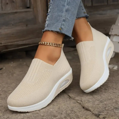 Ademende Mesh Sneakers Dames met Platform – Casual Wandelschoenen in Diverse Kleuren - Dames - Schoenen