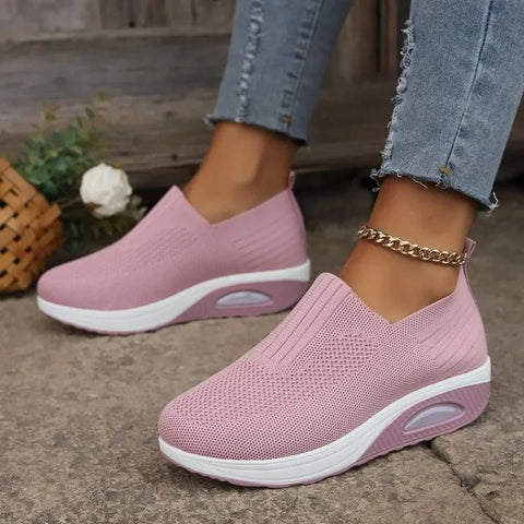 Ademende Mesh Sneakers Dames met Platform – Casual Wandelschoenen in Diverse Kleuren - Dames - Schoenen