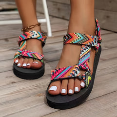 Orthopedische Sandalen Dames – Comfortabele Instapbanden en Kleurrijk Design