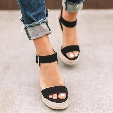 Casual Dames Sandalen met Hoge Hak en Platform – Comfortabele Sport Sandalen voor Buiten – met Platform - Dames - Schoenen