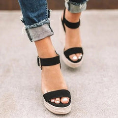 Casual Dames Sandalen met Hoge Hak en Platform – Comfortabele Sport Sandalen voor Buiten – met Platform - Dames - Schoenen