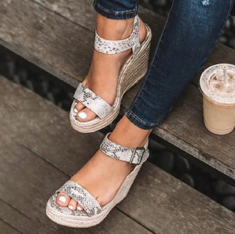 Casual Dames Sandalen met Hoge Hak en Platform – Comfortabele Sport Sandalen voor Buiten – met Platform - Dames - Schoenen