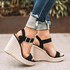 Casual Dames Sandalen met Hoge Hak en Platform – Comfortabele Sport Sandalen voor Buiten – met Platform - Dames - Schoenen