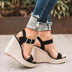Casual Dames Sandalen met Hoge Hak en Platform – Comfortabele Sport Sandalen voor Buiten – met Platform - Dames - Schoenen