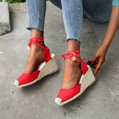 Comfortabele Dames Sandalen met Hoge Hak en Wedge – Zomer 2025 Mode, Ademend en Lichtgewicht - Dames - Schoenen