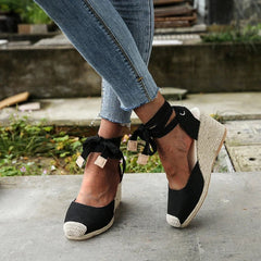 Comfortabele Dames Sandalen met Hoge Hak en Wedge – Zomer 2025 Mode, Ademend en Lichtgewicht - Dames - Schoenen