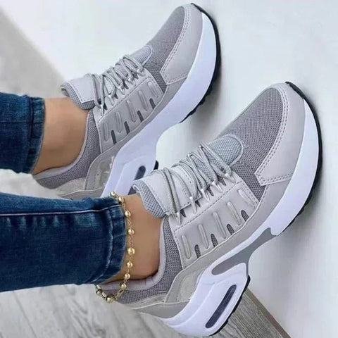Comfortabele Dames Sneakers met Platform – Ademend Mesh en Antislip Zool - Dames - Schoenen