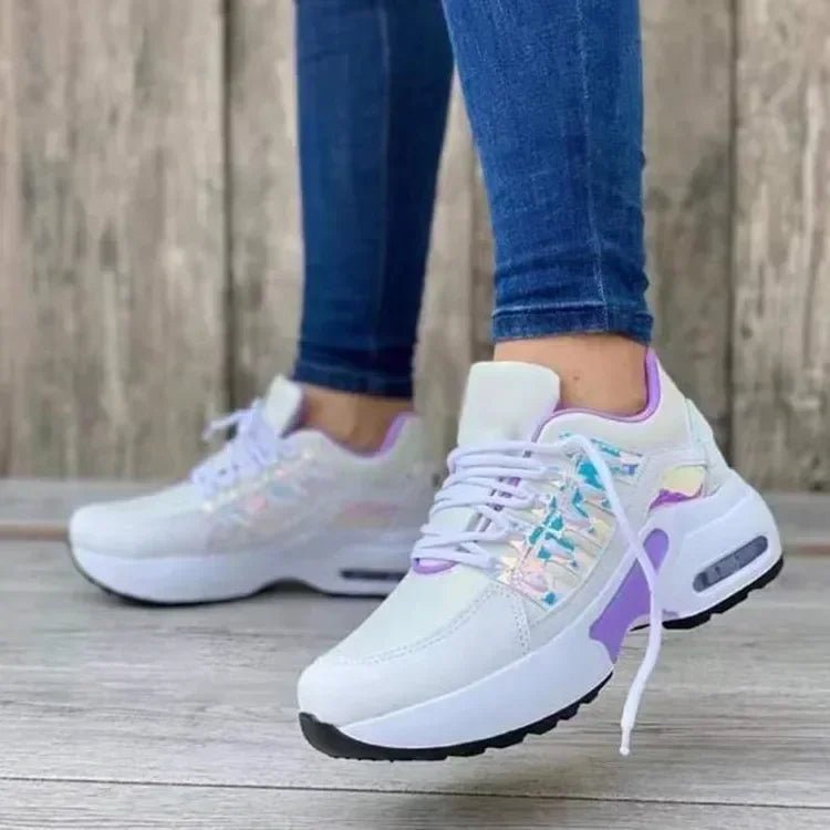Comfortabele Dames Sneakers met Platform – Ademend Mesh en Antislip Zool - Dames - Schoenen