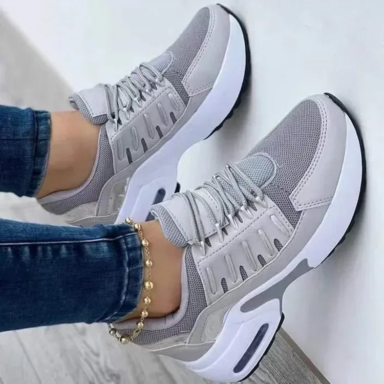 Comfortabele Dames Sneakers met Platform – Ademend Mesh en Antislip Zool - Dames - Schoenen