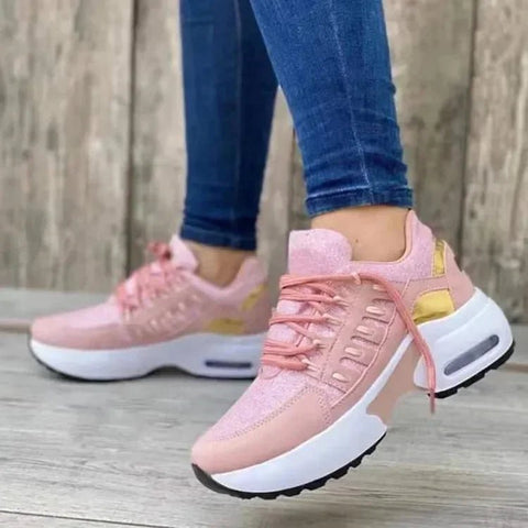 Comfortabele Dames Sneakers met Platform – Ademend Mesh en Antislip Zool - Dames - Schoenen