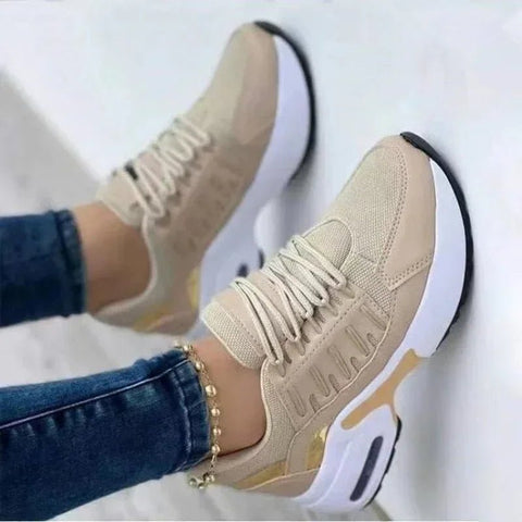 Comfortabele Dames Sneakers met Platform – Ademend Mesh en Antislip Zool - Dames - Schoenen