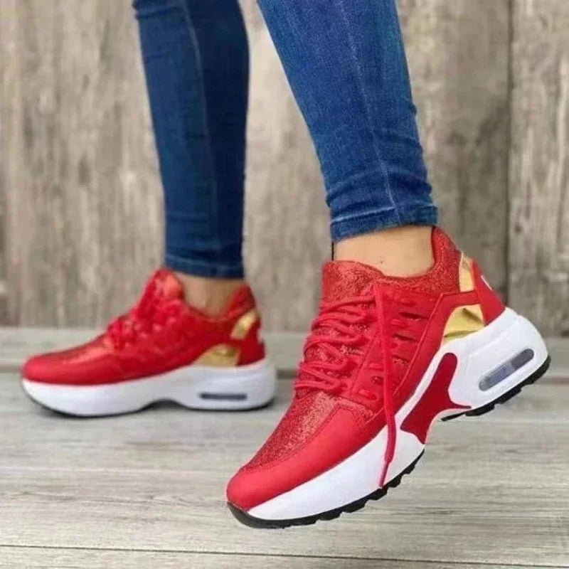 Comfortabele Dames Sneakers met Platform – Ademend Mesh en Antislip Zool - Dames - Schoenen