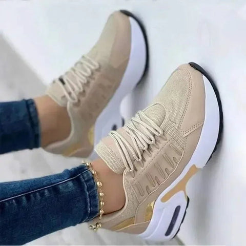 Comfortabele Dames Sneakers met Platform – Ademend Mesh en Antislip Zool - Dames - Schoenen