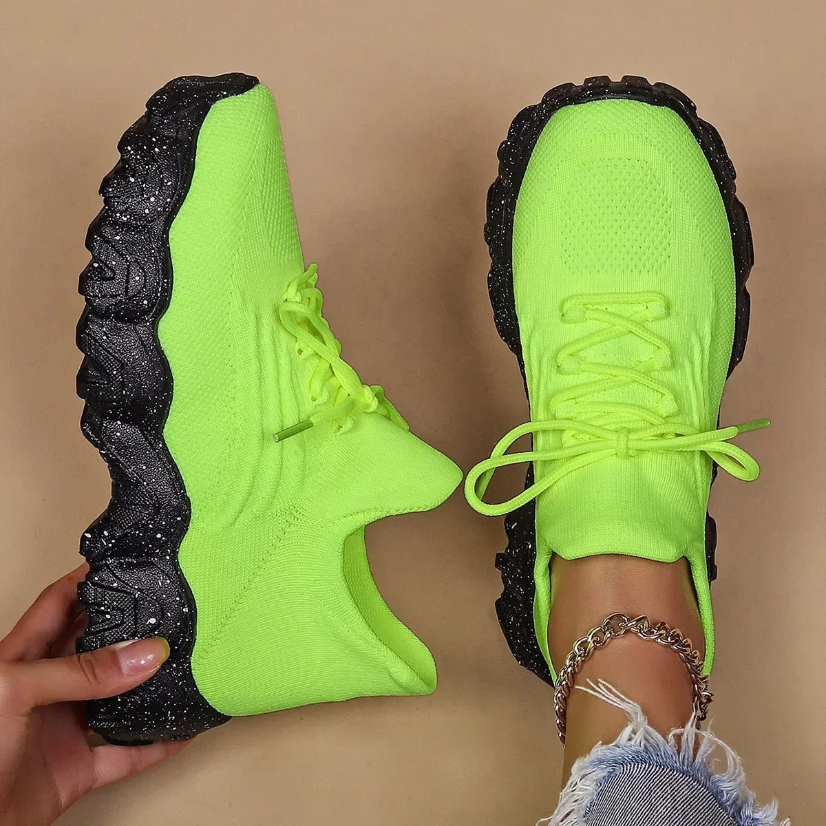 Comfortabele Sneakers Dames – Ademend Slip - On Ontwerp met Lichtgewicht Zool - Dames - Schoenen