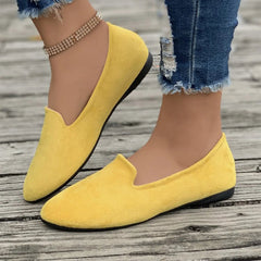 Dames Ballet Flats in Snoepkleur – Comfortabele Loafers voor Herfst in Groot Formaat - Dames - Schoenen