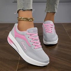 Dames Casual Sneakers – Ademend en Comfortabel met Vetersluiting voor Dagelijks Gebruik - Dames - Schoenen