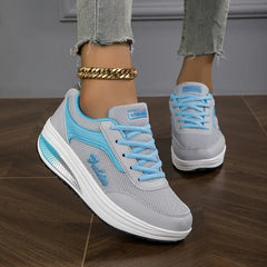 Dames Casual Sneakers – Ademend en Comfortabel met Vetersluiting voor Dagelijks Gebruik - Dames - Schoenen