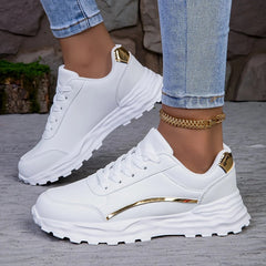Dames Casual Sneakers – Lichtgewicht Lage Sneakers met Vetersluiting voor Wandelen en Training - Dames - Schoenen