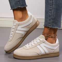 Dames Casual Wandelschoenen – Platte Sneakers met Vetersluiting voor Dagelijks Gebruik - Dames - Schoenen