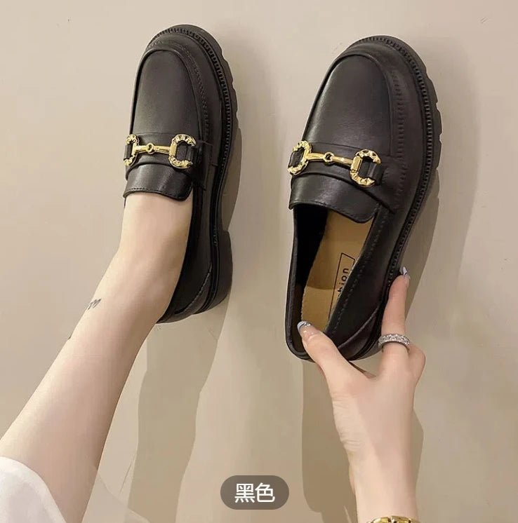 Dames Loafers met Dikke Zool en Lage Hakken – Casual Mary Jane Schoenen voor Comfort en Stijl – Comfortabel – Wit - Dames - Schoenen