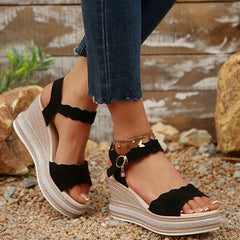 Dames Sandalen met Hak en Dikke Platform – Verstelbare Riem voor Zomer 2025 Mode – met Platform - Dames - Schoenen