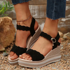 Dames Sandalen met Hak en Dikke Platform – Verstelbare Riem voor Zomer 2025 Mode – met Platform - Dames - Schoenen