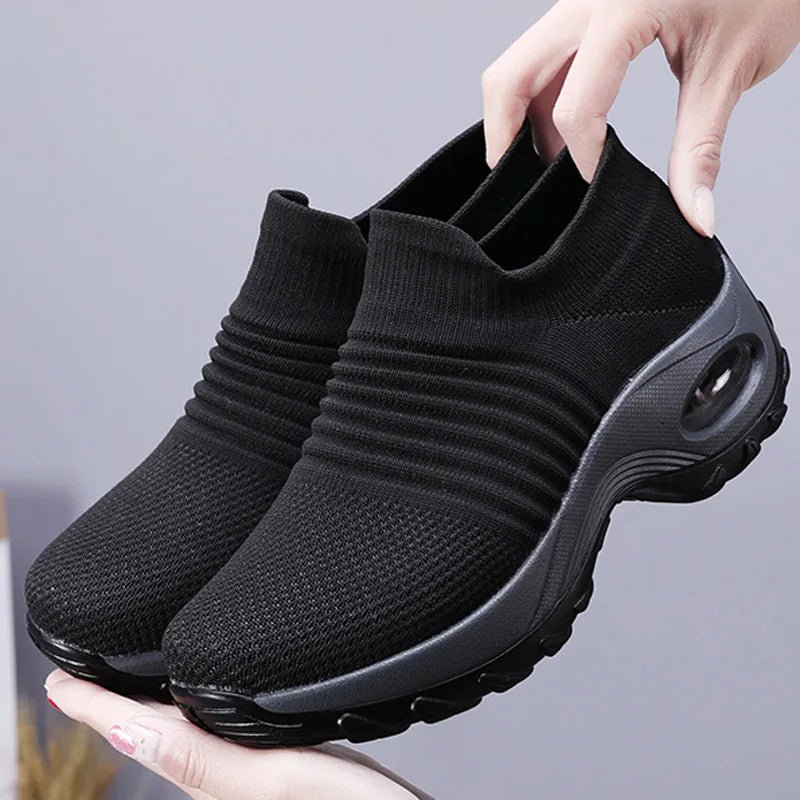 Dames Sneakers met Ademend Mesh en Platformzool – Lichtgewicht Sportschoenen voor Wandelen en Casual Gebruik - Dames - Schoenen