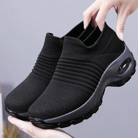 Dames Sneakers met Ademend Mesh en Platformzool – Lichtgewicht Sportschoenen voor Wandelen en Casual Gebruik - Dames - Schoenen