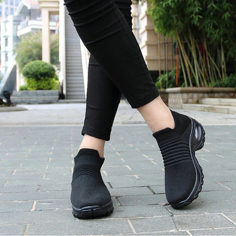 Dames Sneakers met Ademend Mesh en Platformzool – Lichtgewicht Sportschoenen voor Wandelen en Casual Gebruik - Dames - Schoenen