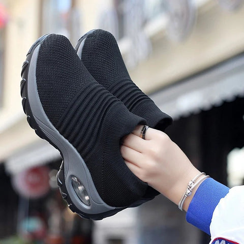 Dames Sneakers met Ademend Mesh en Platformzool – Lichtgewicht Sportschoenen voor Wandelen en Casual Gebruik - Dames - Schoenen